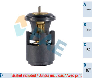 TERMOSTAT POLO-CORDOBA-IBIZA-FABIA AEE-ALM-AFT 1,6 94-99 87°C