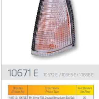 SINYAL LAMBASI SAG DUYSUZ BEYAZ DOGAN 90 MODEL