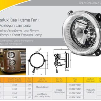 FAR KISA HUZME 180MM 24V AMPUL MOTORLU CARGO 08>