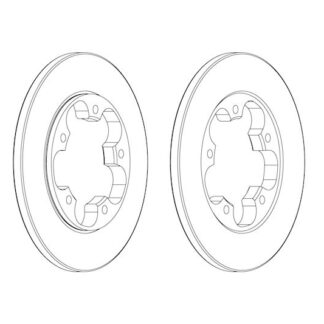 ARKA FREN DISKI TRANSIT V363 TEK TEKER ARKADAN CEKISLI DUZ 308MM 5 BIJON 14>
