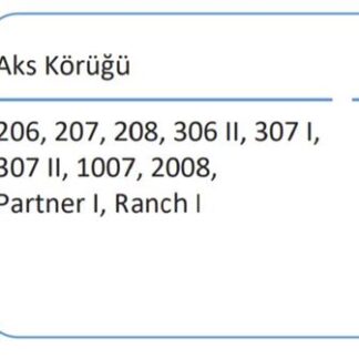 AKS KORUGU IC (YAGLI GRES+KELEPCELI) FOCUS 98>04 P206 P306 P307 PARTNER BERLINGO C2 C3 C4 SAXO XSARA OLCU: (29×76) BOY:83MM