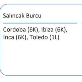 SALINCAK BURCU GOLF II III PASSAT III IV VENTO CADDY POLO CLASSIC CORDOBA IBIZA TOLEDO 93>