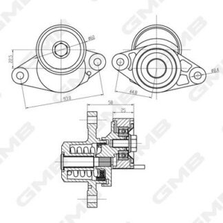 V KAYIS GERGI RULMANI KOMPLE LAGUNA III DUSTER LOGAN 1.6 16V 07-