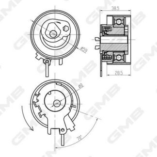 EKSANTRİK GERGİ RULMANI 1.2 16V CLIO III/CLIO IV/LO GAN/SANDERO II 04-