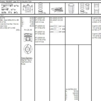 GOMLEK 73.7 MM + 05MM CMAX 1.4 TDCI