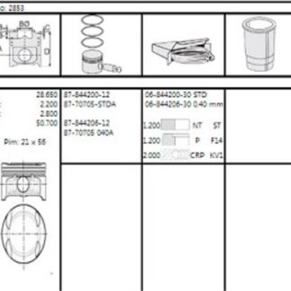 SEGMAN 80.5MM STD 1.6 16V ALBEA DOBLO STILO PALIO BRAVO MAREA