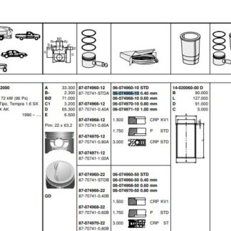 MOTOR SEGMANI TEMPRA – SLX 1,6 (86,4MM – 0,40 FARKLI)