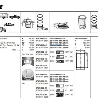 MOTOR SEGMANI TEMPRA – SLX 1,6 (86,4MM – 0,80 FARKLI)