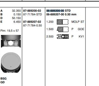 MOTOR SEGMANI PARTNER P307 P206 P207 BERLINGO C2 C3 C4 1,6I 16V TU5JP4 EURO 3 (78,50MM) / (STD) OLCU: (1,2*1,5*2,5)