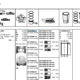 MOTOR PISTON SEGMAN TEMPRA SLX (STD)