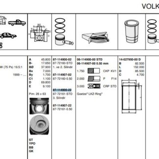 PISTON+SEGMAN (79,51mm STD (3 SILINDIRLI MOTORUN 3, PISTONU) POLO AUDI A2 AROSA CORDOBA IBIZA IV / V FABIA ROOMSTER FOX LUPO 1,4TDI AMF BAY BHC BMS BNV BNM BWB 99>>