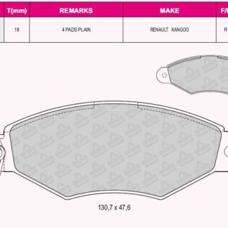 ON FREN BALATASI KANGOO 1,9D KANGOO 1,5DCI XSARA 1,4 1,5 P206