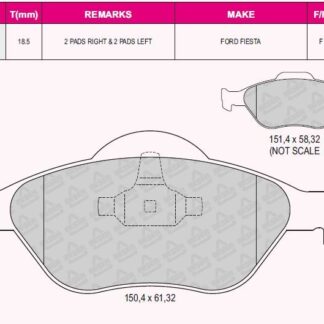 ON FREN BALATASI FIESTA IV / V 95>08 FUSION 02>12 KA 1,6 03>08 MAZDA 121 III 03> ABSLI