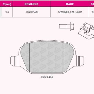 ARKA FREN BALATASI LINEA 07> ALFA 147 01> 156 2,0