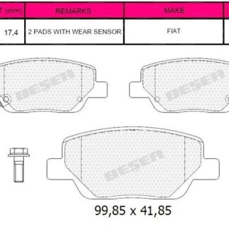ARKA FREN BALATASI EGEA 1,3D MULTIJET / 1,4 / 1,4LPG / 1,6 / 1,6D MULTIJET