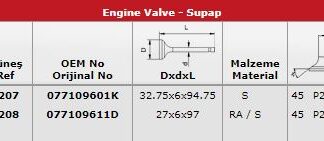 SUBAP TAKIMI (IN 16 / EX 16) A8 S8 3,7 V8 32V
