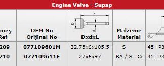SUBAP TAKIMI (IN 16 / EX 16) A8 S8 4,2 V8 32V