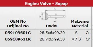 SUBAP TAKIMI (IN 12 / EX 12) A4 A6 A8 3,0TDI V6 24V (BMK BKN BNG)