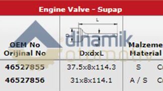 SUBAP TAKIMI DOBLO BRAVA BRAVO MAREA 1,9TD (IN 4 / EX 4)
