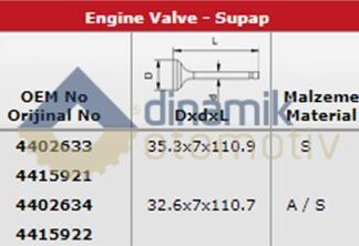 SUBAP TAKIMI KANGOO MEGANE LAGUNA TRAFIC MASTER 1,9DCI 7,00mm F9Q VIVARI VECTRA 1,9CDTI (8 SUBAP)