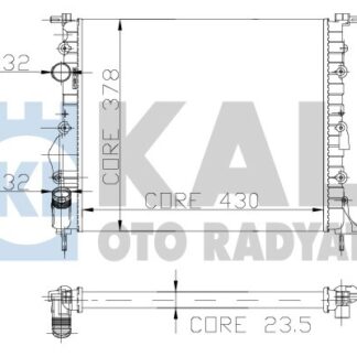 SU RADYATÖRÜ 2 SIRA AL+PL SISTEM 65 PS NAC 1.4-1.5-1.6 MEGANE I/CLIO-SYMBOL/KANGOO 98-
