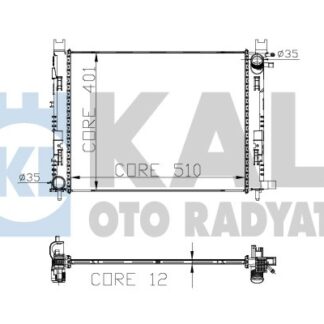 SU RADYATÖRÜ 1 SIRA ALB SISTEM MOTOR 0.9-1.2-1.5-1.6 SYMBOL II/CLİOIV/LODGY/DOKKER 12-