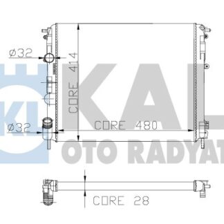 SU RADYATÖRÜ MPI (MÜSÜRSÜZ) 2 SIRA (AL+PL) SISTEM MOTOR SU RADYATÖRÜ 1,4-1,6-1,5 CLIO II / KANGOO / LOGAN 01-