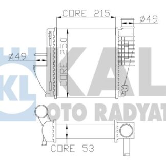 TURBO RADYATORU 308 (T9) / 3008 II / C4 PICASSO / 5008 /RIFTER DOBLO V 1.5/1.6 HDI 16-