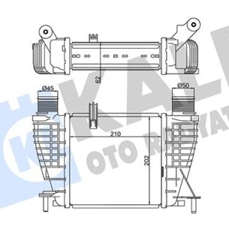 TURBO RADYATORU NOTE 09-13 1.5 DCI 210×202X64