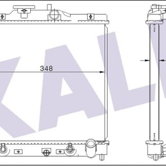 SU RADYATORU CIVIC 92-02 / HRV 99-05 A-T 350×349×26