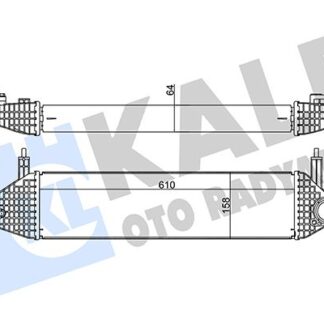TURBO RADYATÖRÜ 610×158X64 1.6 DCI QASHQAI (J10) 12-13