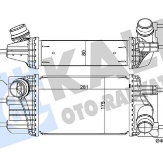 TURBO RADYATORU JUKE 10- 1.5 DCI BRAZING 281×175X80