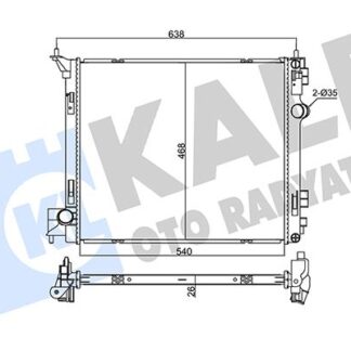 SU RADYATÖRÜ 540×468X26 1.6 DCI XTRAIL (T32) 14-