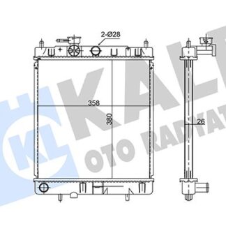 SU RADYATORU MICRA K11 93-02 380×358X26