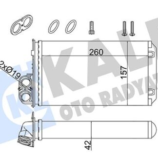 KALORİFER RADYATÖRÜ CONTA ILAVELI 1.9/2.0/2.5DCI TRAFIC II – OPEL VIVARO A – NISSAN PRIMASTAR 01-