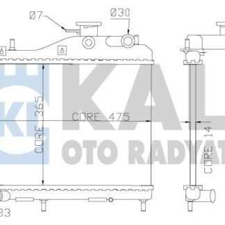 SU RADYATORU ACCENT ADMIRA 03-05 1,5 DZL 3 SILINDIR M/T (360X458X16)