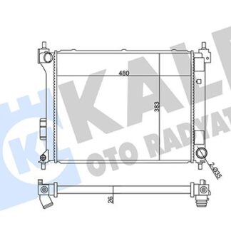 SU RADYATORU I20 1,4 DZL M/T 08-15 (480X380X27)
