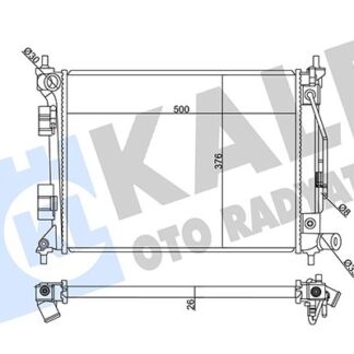 SU RADYATORU I20 ACTIVE 1,4 A/T 15 -> (500X376X26)
