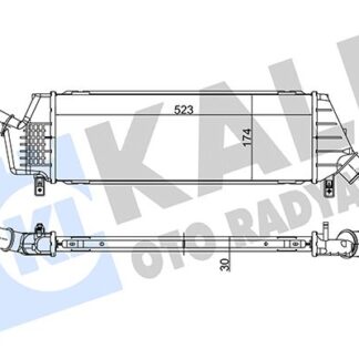 TURBO RADYATORU MICRA 05-10 1.5 DCI K12 523×174X30
