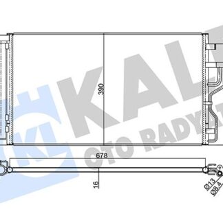 KLIMA RADYATORU KURUTUCU ILE BRAZING 658×390X16 BENZIN IX35/SPORTAGE 2010-