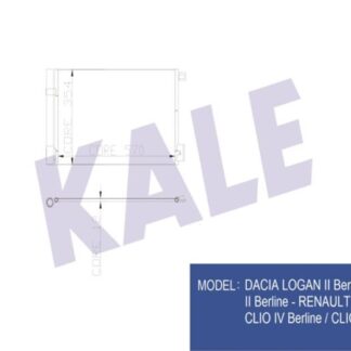 KLİMA RADYATÖRÜ FIAT FIORINO 1.4 1.3DMTJ 07=> – PEUGEOT BIPPER BIPPER TEPEE 1.4 1.4HDI 08=> (MT) KURUTUCU İLE [BRAZING AL/AL] [570X354X12]