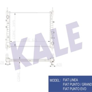 SU RADYATÖRÜ FIAT LINEA PUNTO EVO 1.3/1.6 MJTD 1.4TJET 07<12 (MT)