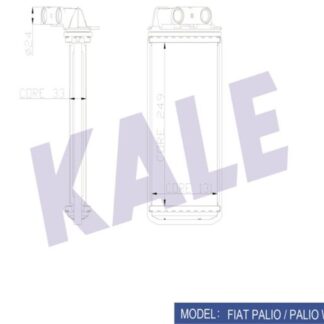 KALORİFER RADYATÖRÜ FIAT ALBEA PALIO 1.0 1.2 1.4 1.5 1.6 1.7 1.9 96=> (AT/MT) [BRAZING] [249X131X33]