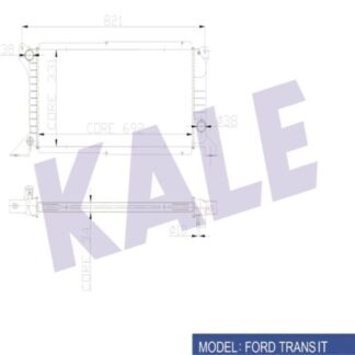 SU RADYATÖRÜ FORD TRANSIT TURBO T12 T15 T19 2.5D 97<01 (MT) (AC) UZUN TİP-YENİ MODEL [BRAZING] [692X331X34]