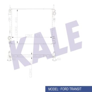 SU RADYATÖRÜ FORD TRANSIT TURBO (V184) 2.4TDCI 01<06 (MT) (NAC) [BRAZING] [620X401X26]
