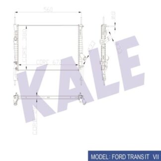 SU RADYATÖRÜ FORD TRANSIT TURBO (V347) 2.2/2.4TDCI 06=> (MT) (NAC) [BRAZING] [672X380X26]