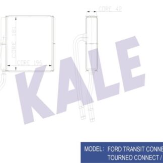 KALORİFER RADYATÖRÜ FORD FOCUS 98 (AT/MT) [BRAZING AL/AL] [196X181X42]