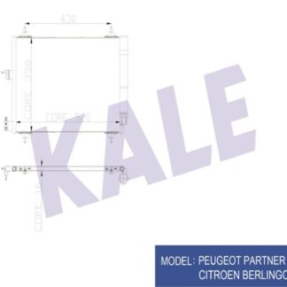 KLİMA RADYATÖRÜ PEUGEOT PARTNER – CITROEN BERLINGO XSARA 1.9D DW8-DW8B 02=> (MT) KURUTUCU İLE [BRAZING AL/AL] [520X358X16]