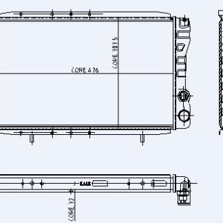 MOTOR RADYATORU DACIA 1,3 (476X303X32) / (2 SIRA AL+PL SISTEM)