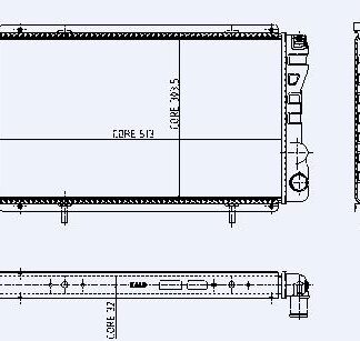 MOTOR RADYATORU DACIA 1,4 (513X303X32) / (2 SIRA AL+PL SISTEM)